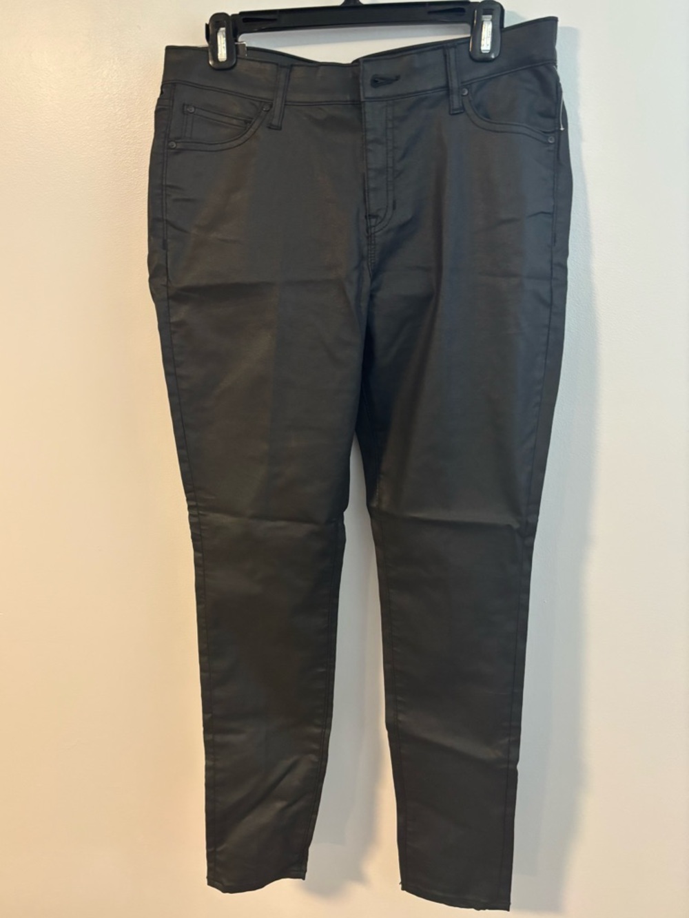 GAP 12/31R Black Faux Peather Skinny Legging Jegging Jeans